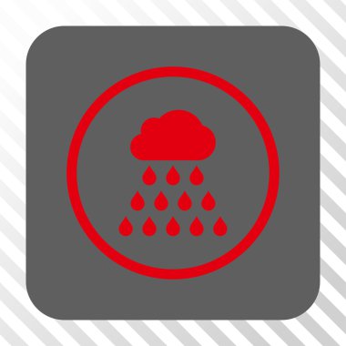 Yağmur bulutu yuvarlak kare düğme