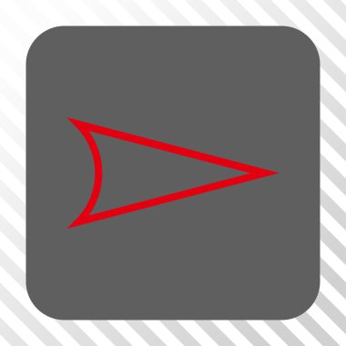 Ok ucu sağ yuvarlak kare düğme