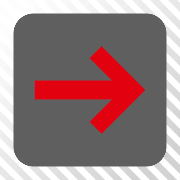 Seta direita arredondado botão quadrado —  Vetores de Stock