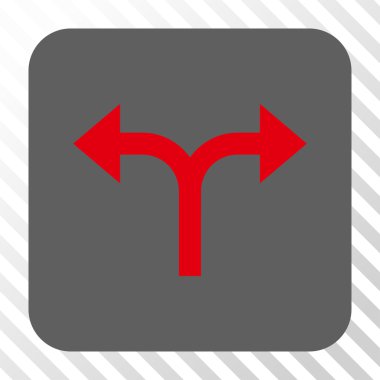 Bifurkasyon oklar sola doğru kare düğme yuvarlak