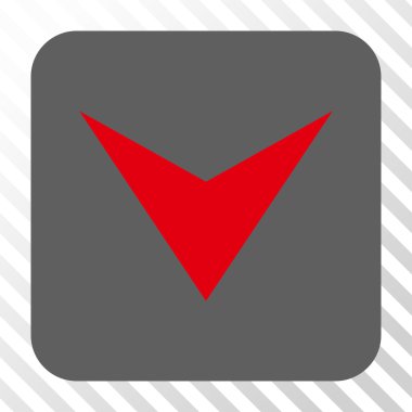 Ok ucu yuvarlatılmış kare düğmesini basılı