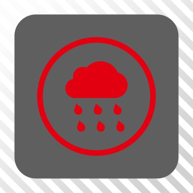Yağmur bulutu yuvarlak kare düğme