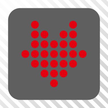 Yuvarlatılmış Kare düğme aşağı noktalı ok