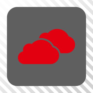 Bulutlar yuvarlak kare düğme