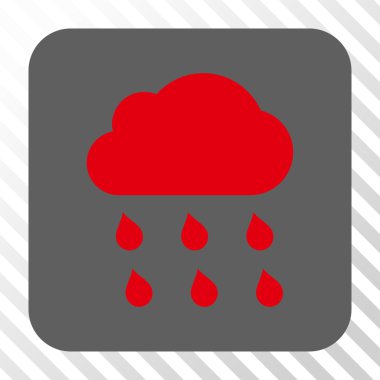 Yağmur bulutu yuvarlak kare düğme