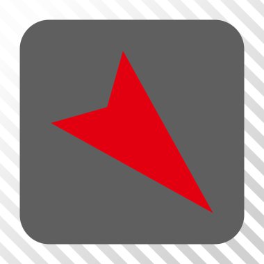 Kare düğme ok ucu sağ aşağı yuvarlanmış