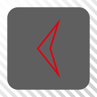 Ok ucu sol yuvarlak kare düğme