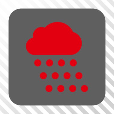 Yağmur bulutu yuvarlak kare düğme
