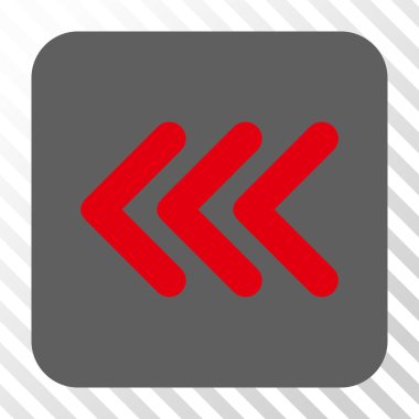 Üçlü ok ucu sol yuvarlak kare düğme