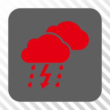 Fırtına bulutları yuvarlak kare düğme