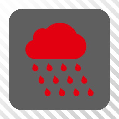 Yağmur bulutu yuvarlak kare düğme