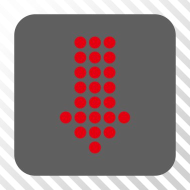 Yuvarlatılmış Kare düğme aşağı noktalı ok