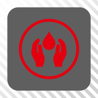 Su bakımı yuvarlak kare düğme