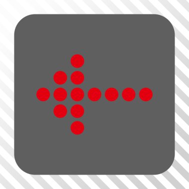 Noktalı ok sol yuvarlak kare düğme