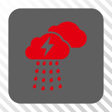 Fırtına bulutları yuvarlak kare düğme