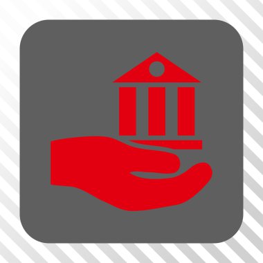 Banka hizmet yuvarlak kare düğme