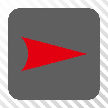 Ok ucu sağ yuvarlak kare düğme