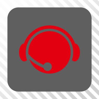 Çağrı Merkezi operatörü yuvarlak kare düğme