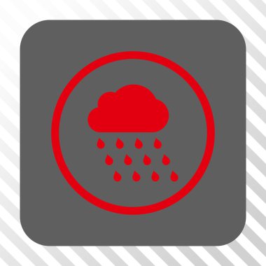 Yağmur bulutu yuvarlak kare düğme