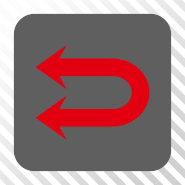 Çift sol ok yuvarlak kare düğme