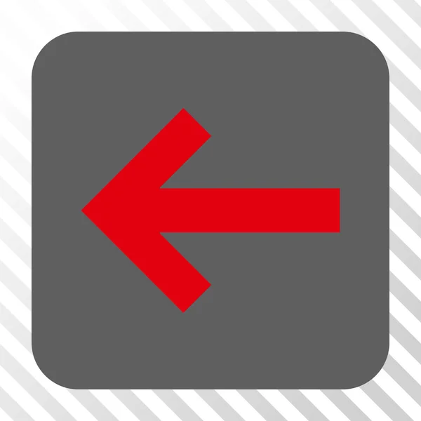Šipka vlevo zaoblené čtvercové tlačítko — Stockový vektor