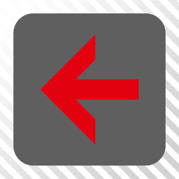 Seta esquerda arredondado botão quadrado —  Vetores de Stock