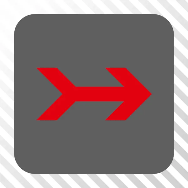 Seta direita arredondado botão quadrado — Vetor de Stock