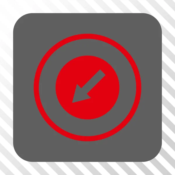Botón cuadrado redondeado flecha abajo-izquierda — Archivo Imágenes Vectoriales