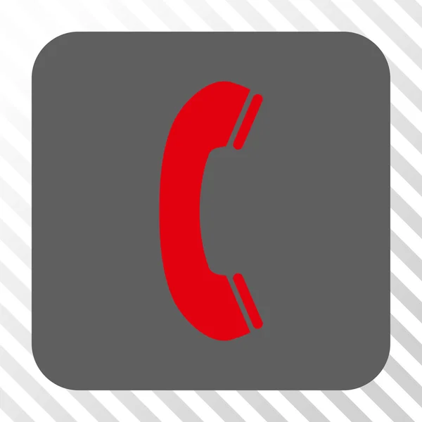 Τηλεφωνικός δέκτης Στρογγυλεμένο τετράγωνο κουμπί — Διανυσματικό Αρχείο