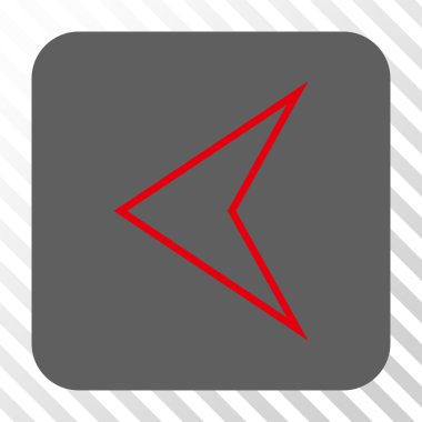 Ok ucu sol yuvarlak kare düğme