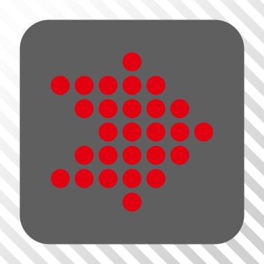 Noktalı ok sağ yuvarlak kare düğme