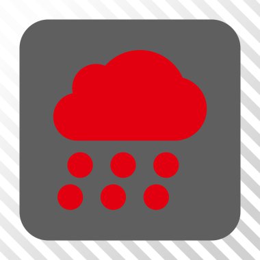 Yağmur bulutu yuvarlak kare düğme