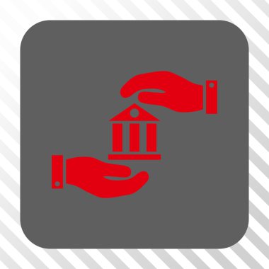 Banka hizmet yuvarlak kare düğme