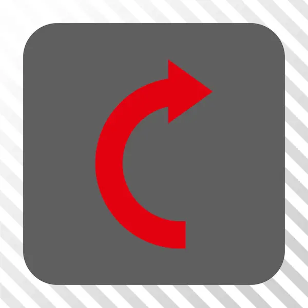 Rotera höger avrundat fyrkantig knapp — Stock vektor