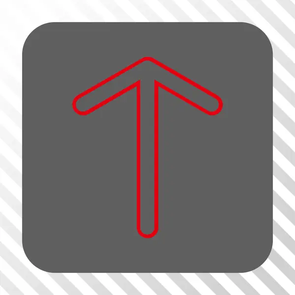 Šipka nahoru zaoblená čtvercové tlačítko — Stockový vektor