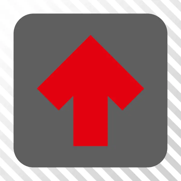 Flèche vers le haut arrondi bouton carré — Image vectorielle