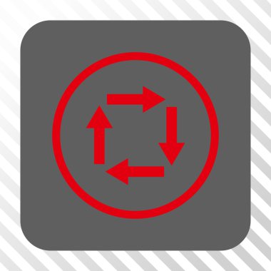 Dolaşım okları yuvarlak kare düğme