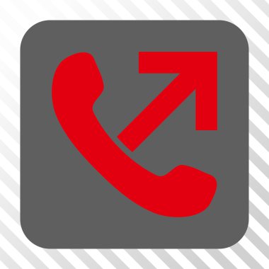 Çağrı giden yuvarlak kare düğme