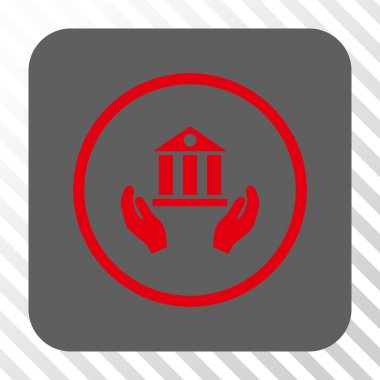 Banka hizmet yuvarlak kare düğme