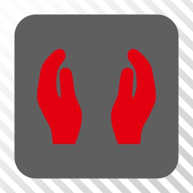 Alkış eller yuvarlak kare düğme