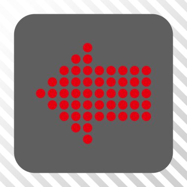 Noktalı ok sol yuvarlak kare düğme