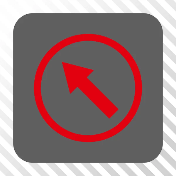 Arriba-Izquierda flecha redondeada botón cuadrado redondeado — Vector de stock