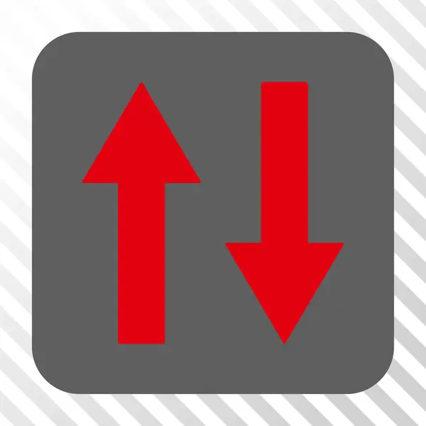 Flechas verticales redondeadas botón cuadrado — Archivo Imágenes Vectoriales
