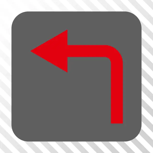 Gire a la izquierda Redondeado Botón cuadrado — Archivo Imágenes Vectoriales