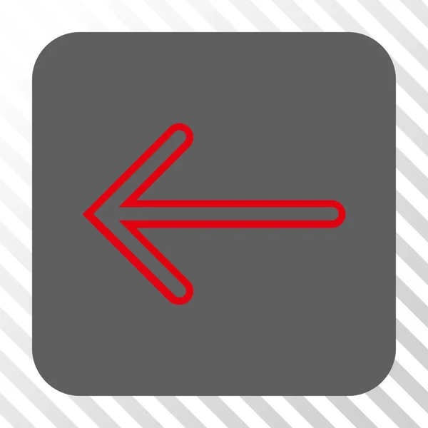 Freccia sinistra Pulsante quadrato arrotondato — Vettoriale Stock
