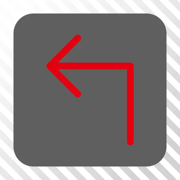 Vire à esquerda arredondado botão quadrado —  Vetores de Stock