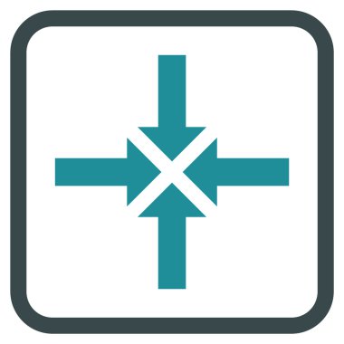 Oklar vektör simgesi bir çerçeve içinde sıkıştırmak