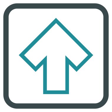 Vektör simgesi bir çerçeve içinde yukarı ok