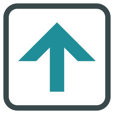 Vektör simgesi bir çerçeve içinde yukarı ok