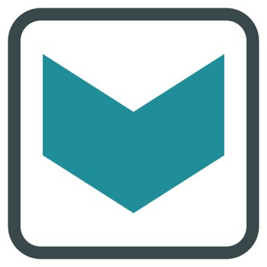 Vektör simgesi bir çerçeve içinde aşağı yön